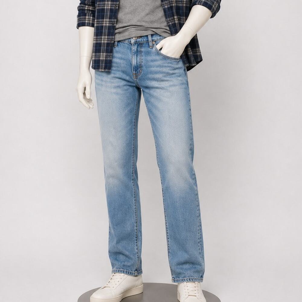 Mavi Zach Straight Leg Jeans Men's Light Wash Denim 34x32 blue stretch Classic